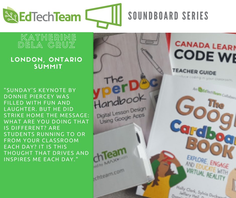 edtechteam's tweet photo. Hyper Inspired! #SummitSoundboard from London, Ontario & @MsKDelaCruz https://t.co/4hkXR7oq3S #EdTechTeam #tvdsbtech #tvdsb #onedchat https://t.co/F5GYw9jtc3