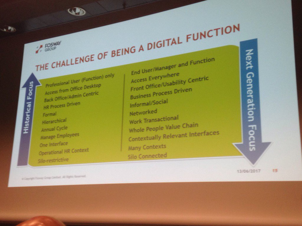 sab_munoz's tweet photo. What does it mean to be a digital function @fosway #ClubTS  to a more connected network model https://t.co/qUAUA49Q8x