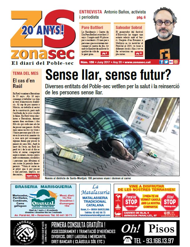zona_sec's tweet photo. Ja és aquí el #ZONASEC d'aquest mes. Amb l'anàlisi i les notícies més importants del #Poblesec https://t.co/PfUeSvRl3K #PeriodismeLocal https://t.co/mnt4LszW9J