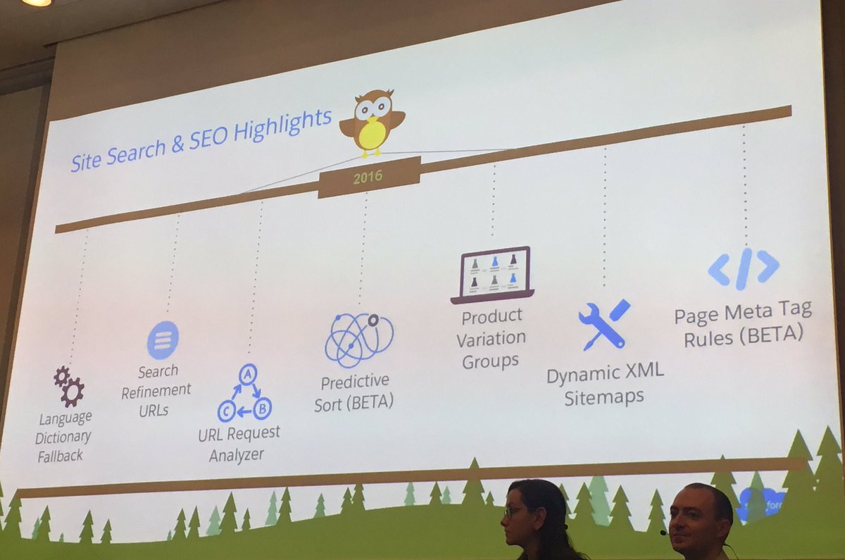 andreavit's tweet image. SEO and Search Roadmap for last year by @salesforce commerce cloud #XCHG17