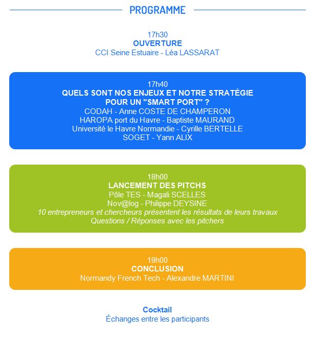 Smartportlh's tweet photo. Comment exploiter les dernières technologies pour développer ensemble le port du futur ? 
https://t.co/ryuXAGyLOa https://t.co/ljmm9nGHJ3