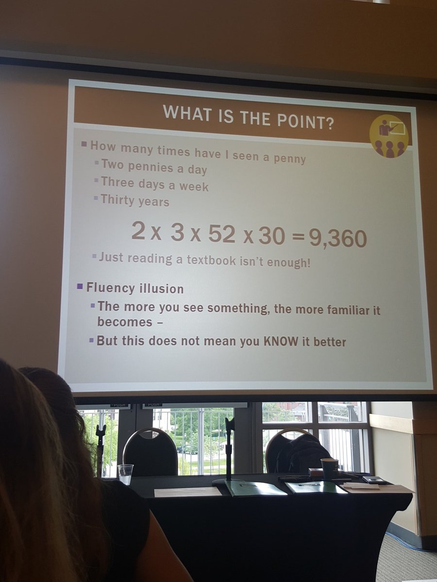 vdoloughlin's tweet photo. #IAMSE17 #pennyexercise shows #medstudents the #fluencyillusion and how they overestimate their learning from passive reading #studyskills https://t.co/ncWlhLkJ8t
