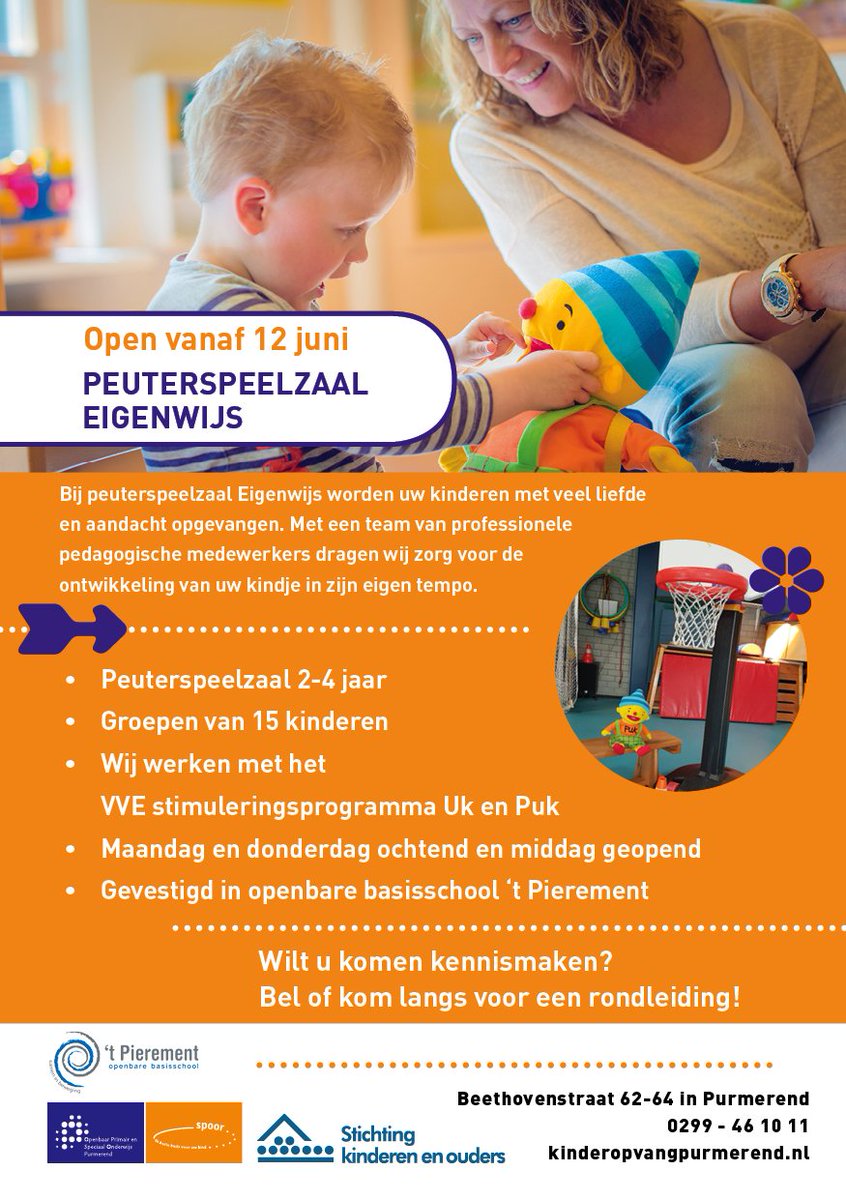 Onze nieuwe #peuterspeelzaal locatie 'Eigenwijs'  is officieel geopend! Elke maandag &amp; donderdag geopend #Kinderopvang #VVE