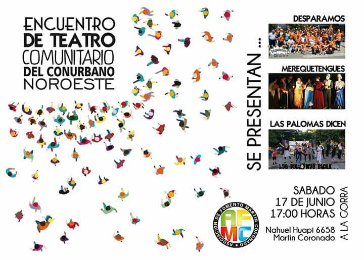 DespaRamos's tweet photo. Este sábado no te pierdas el Encuentro de Teatro Comunitario del Conurbano Noroeste! #DespaRamos #TeatroComunitario #Conurbano https://t.co/kdP4YSWEF6