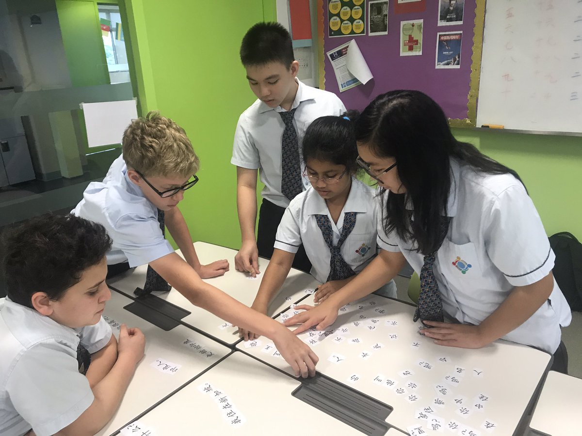 raelei520's tweet photo. G6/7 Students were creating Chinese Scrabble in Chinese class today.#GWAINSPIRE https://t.co/l6HxXEwglk