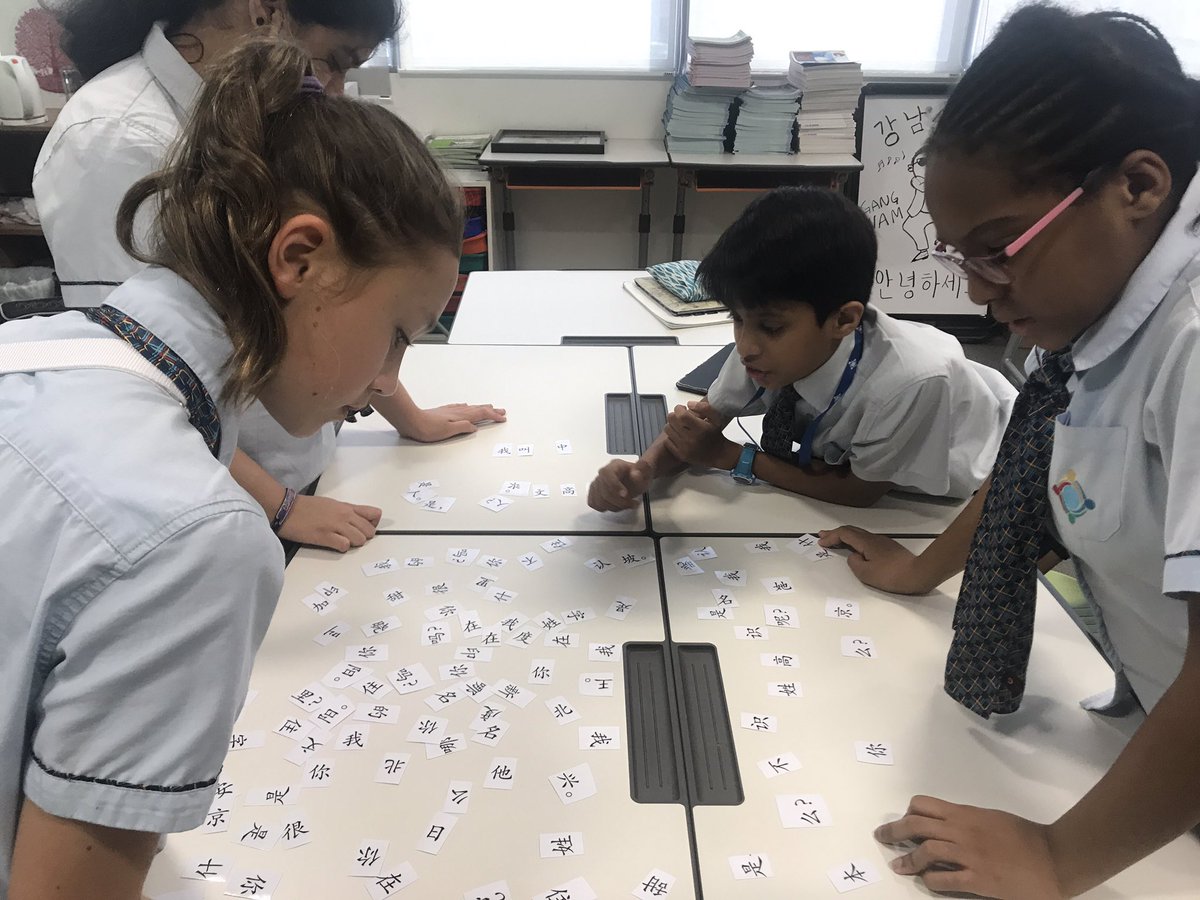 raelei520's tweet photo. G6/7 Students were creating Chinese Scrabble in Chinese class today.#GWAINSPIRE https://t.co/l6HxXEwglk