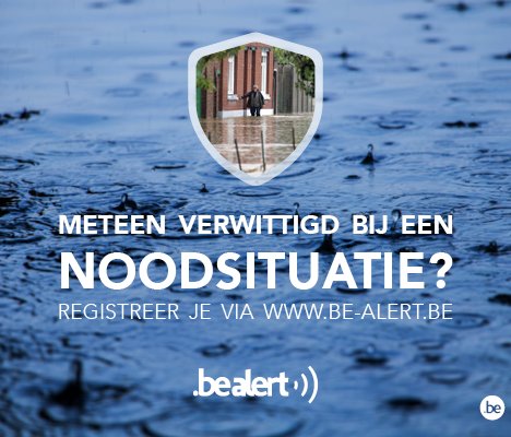 #BeAlert: meteen verwittigd in een noodsituatie. Schrijf je in op be-alert.be