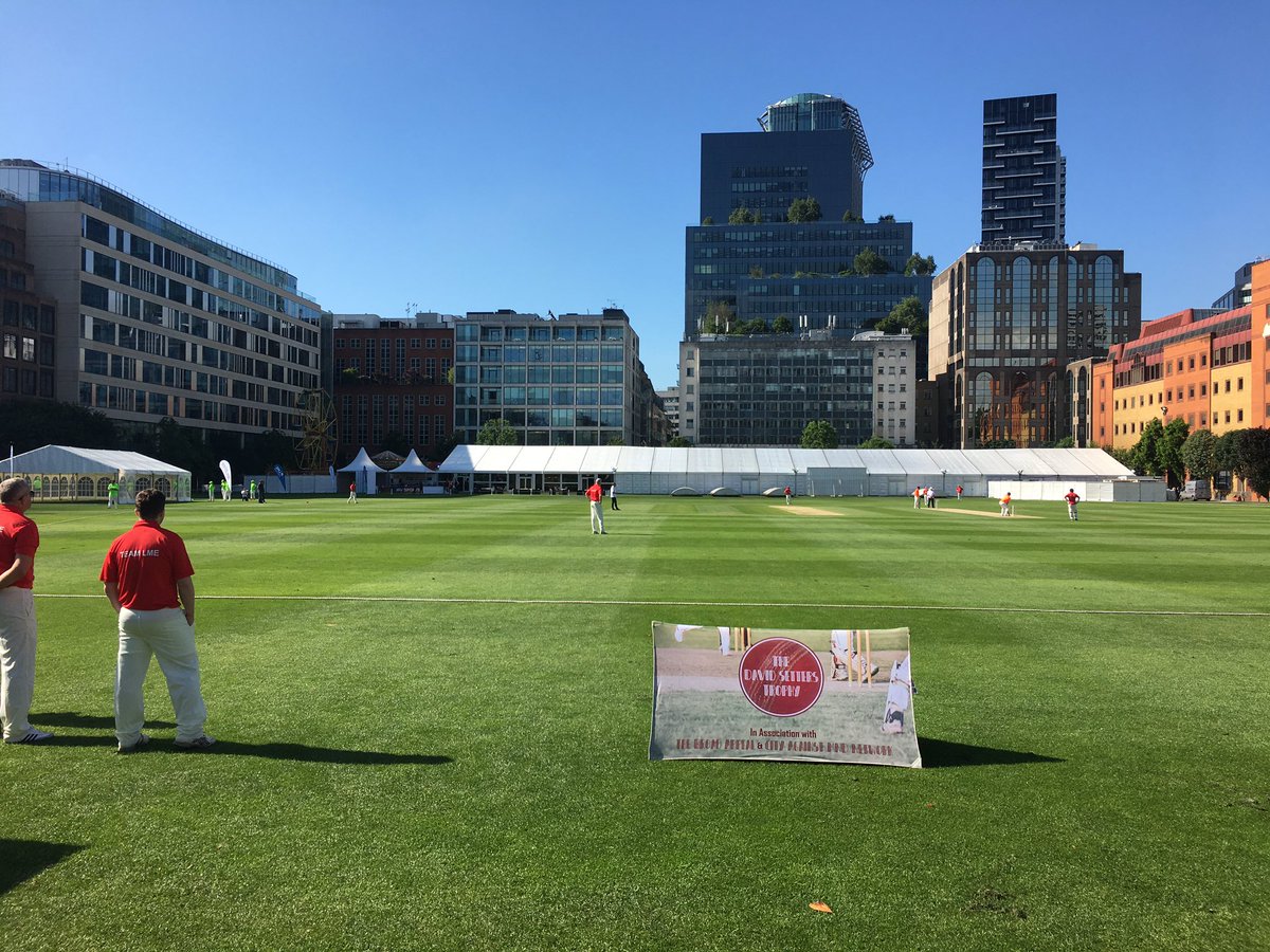 DSetters_Trophy's tweet photo. Could we have asked for better weather for the first match between @LME_news and @INTLFCStone ?! #davidsetterstrophy https://t.co/uFwYjO1VJS