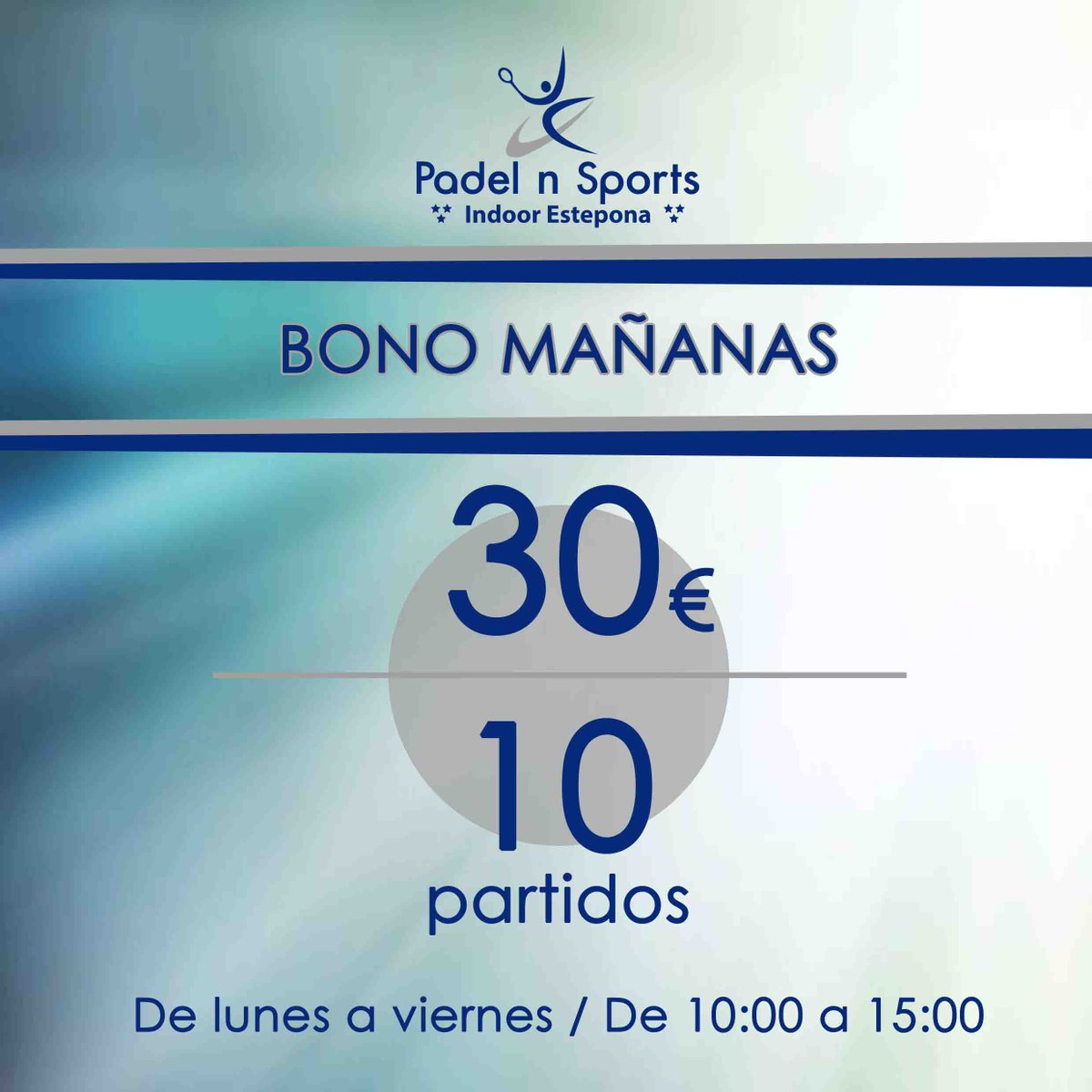 Disfruta del #padel por la #mañana a buen precio. Centro #climatizado en #Estepona #Malaga