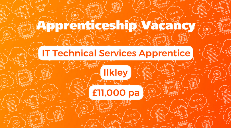 TrainingEstio's tweet photo. We're recruiting for an IT Technical Services Apprentice based in #Ilkley - apply now - #apprenticeship #vacancies https://t.co/BiWGyOLWtz https://t.co/CSMfiXV8ND