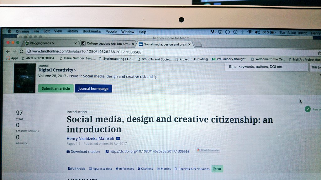 Creative citizenship, design, social media - my editorial intro: