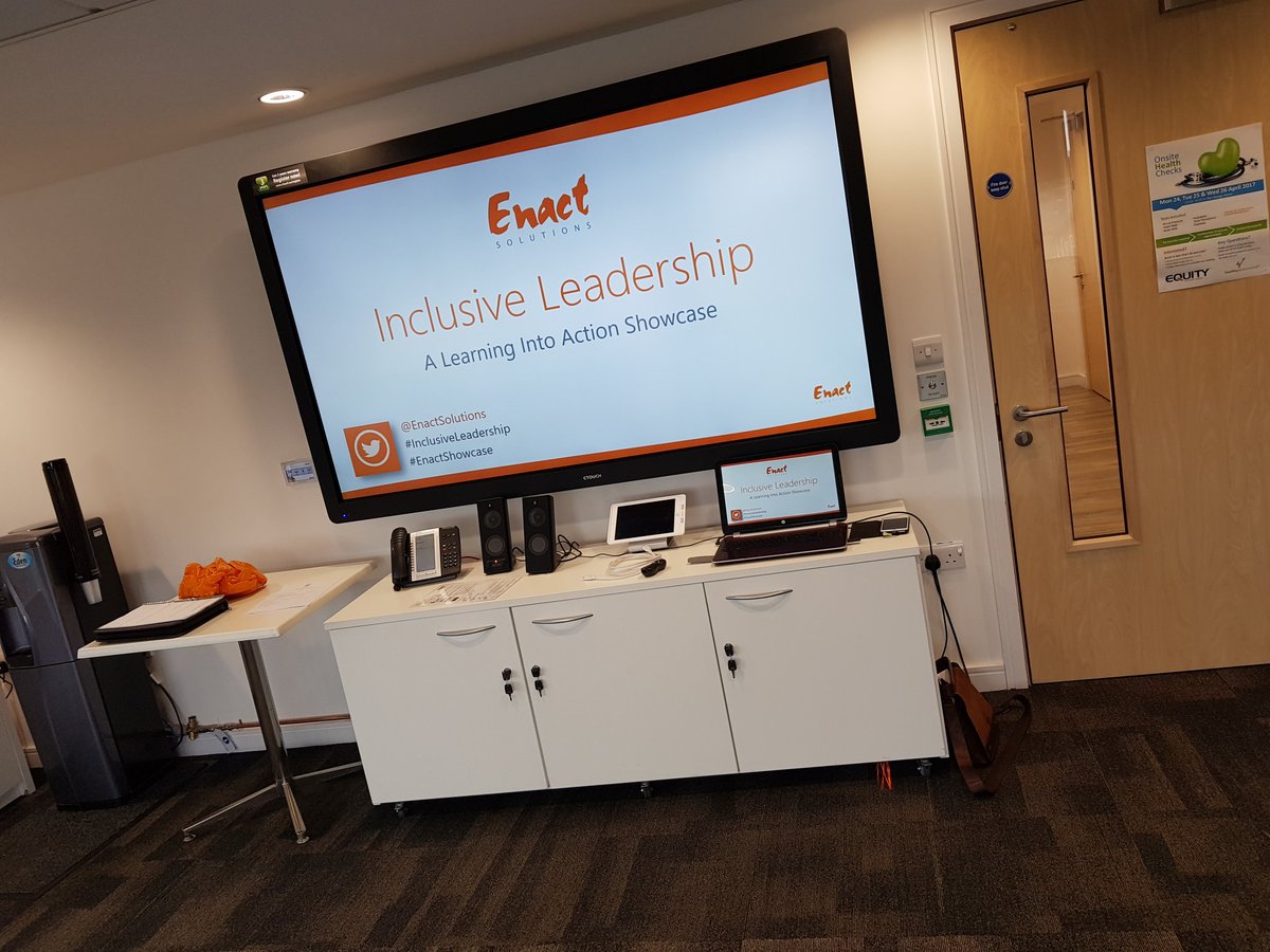 EnactSolutions's tweet photo. #learningintoaction #inclusiveleadership showcase all set and ready to go. #abitofdrama https://t.co/lYBFBUvLlk