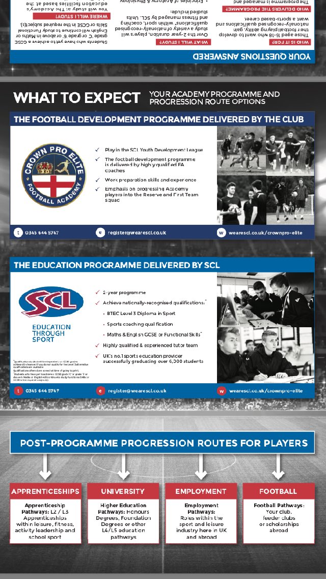 CrownProElite's tweet photo. CrownProElite Post 16 Full Time Football Programme is now taking applications for the up coming season. https://t.co/9donhYBW13