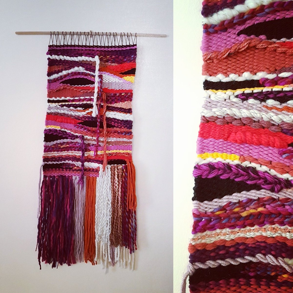 purplecreative8's tweet photo. Warm summers days.....#weaving #wallart #plymouth #art #handwoven #textiles #craft https://t.co/AoqWa77Luc
