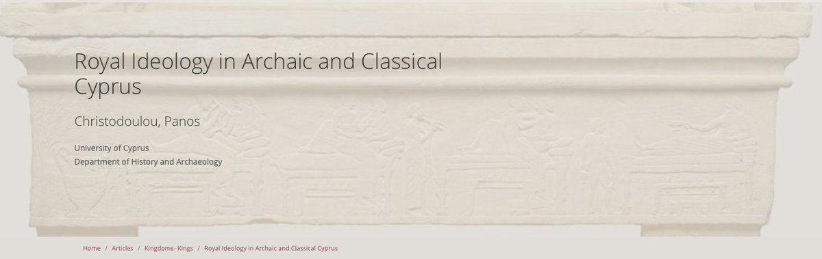 Read a paper on royal ideology in Archaic and Classical Cyprus by P. Christodoulou on <a href="/KypriosChar/">Kyprios Character</a> facebook.com/kyprioscharact…