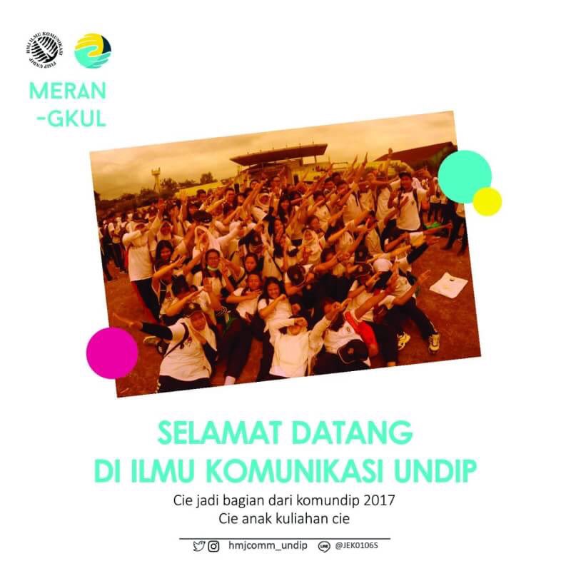Selamat datang dan selamat bergabung dengan keluarga besar Ilmu Komunikasi, Comms! CP:
Bima Try
line: bimatryanggara/ 082276319648