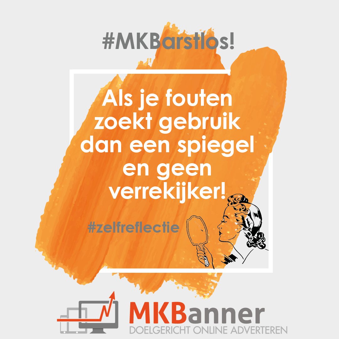 mk_banner's tweet photo. De beste manier om te groeien is om zelfkritisch te zijn! #inspiratie #onlineadverteren #onlinemarketing #mkbanner #display #socialmedia https://t.co/FdxqiU9sl8