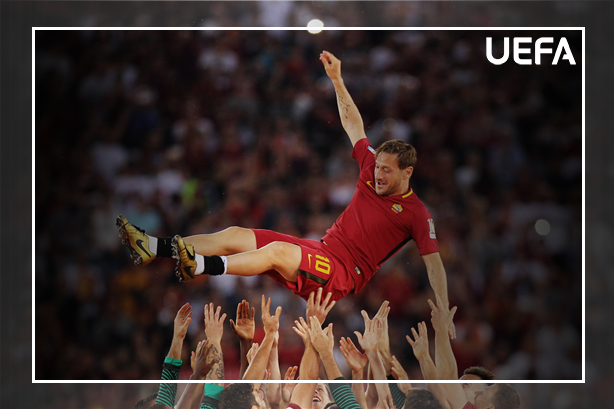 UEFA's tweet photo. The 2017 UEFA President’s Award will also be presented in Monaco to honour the career of Francesco Totti https://t.co/p02N2uSUL3 🇮🇹 👏🥇 https://t.co/7gNjPnNKpp