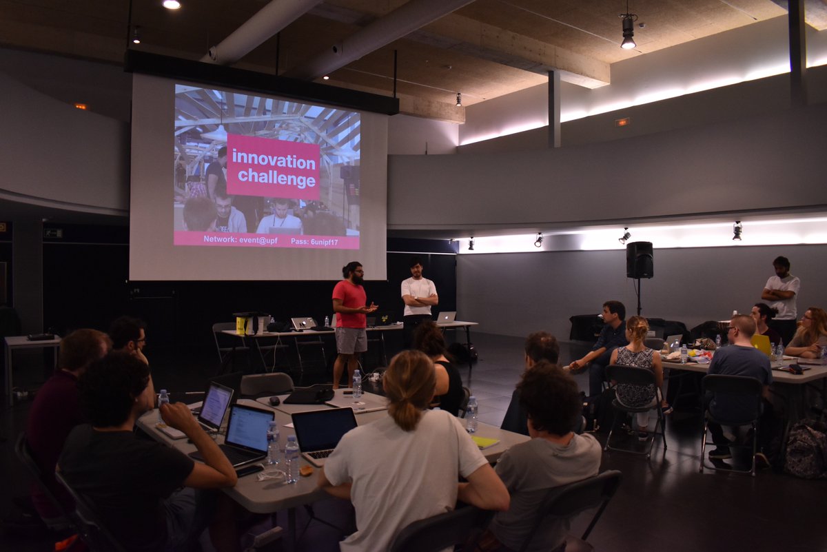 sicbcn's tweet photo. The #sic17 kick-off meetup just started with presentations by the 6 teams! https://t.co/8C38D6zBPF