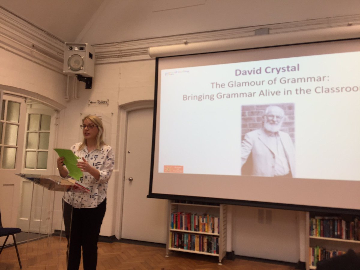 charliehacking's tweet image. @MylesRosa opens the @clpe1 #GettingItWrite conference, introducing a keynote from our patron @davcr on grammar...