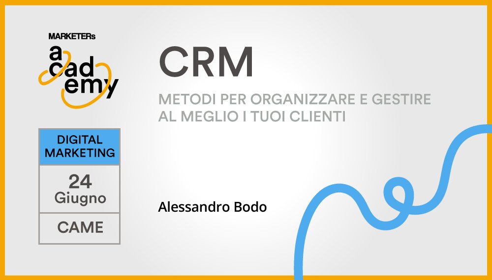 Seguiamo il livetwitting di #CRMday in attesa del corso #Macademy sul #CRM 📆 Iscrizioni Early Bird, approfittane! 👉 bit.ly/2ra3lPu