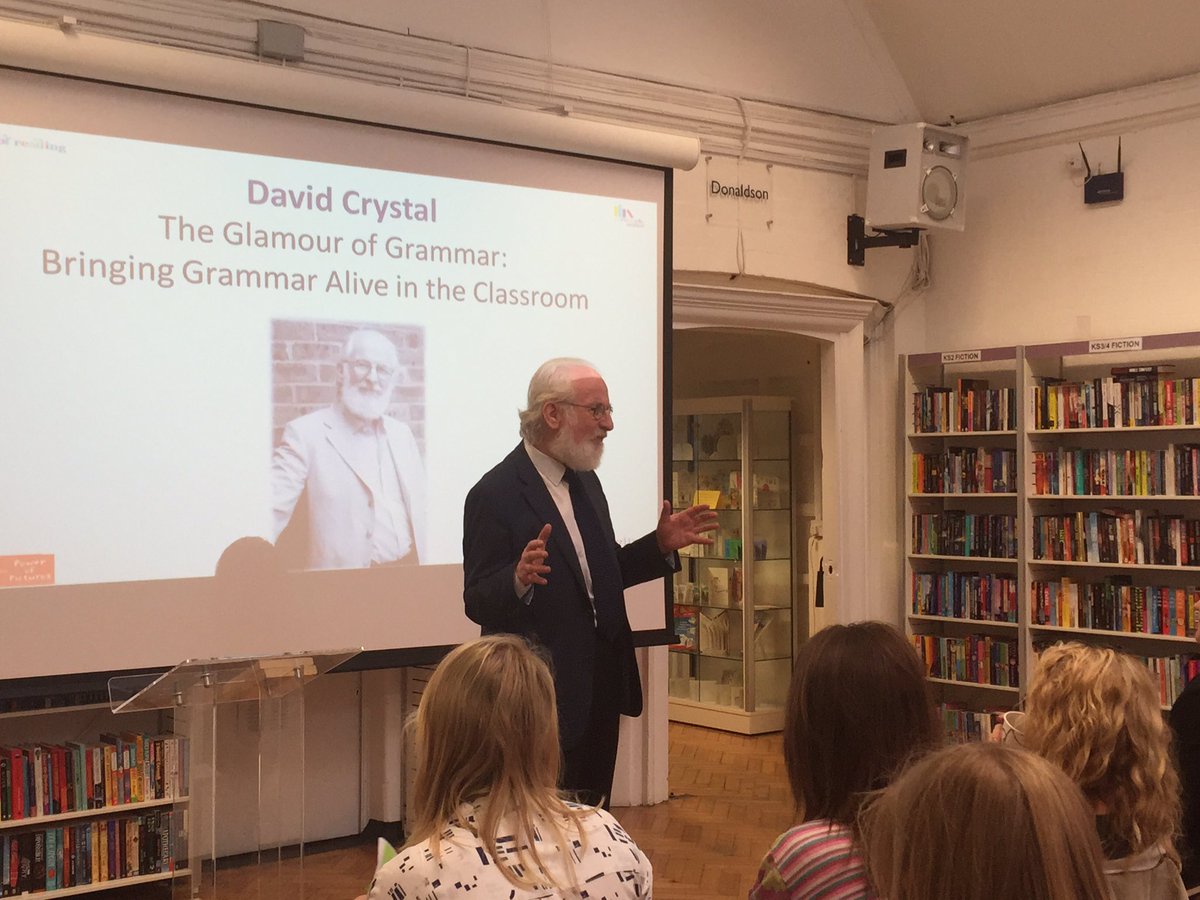 clpe1's tweet image. Now we welcome the brilliant @davcr to talk about the glamour of grammar #GettingitWrite
