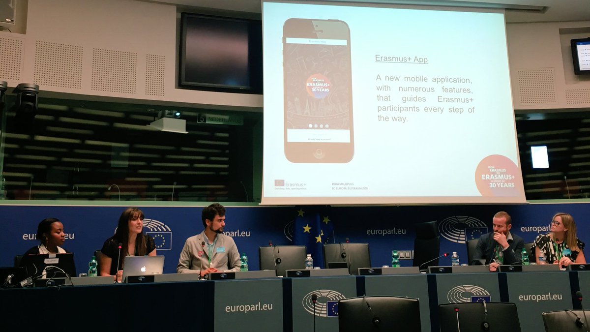 ESN_Int's tweet photo. Presentation of the Erasmus+ Mobile App - bringing the Erasmus Programme into the 21st century! #EplusFuture #ErasmusPlus https://t.co/mxmZixvzev