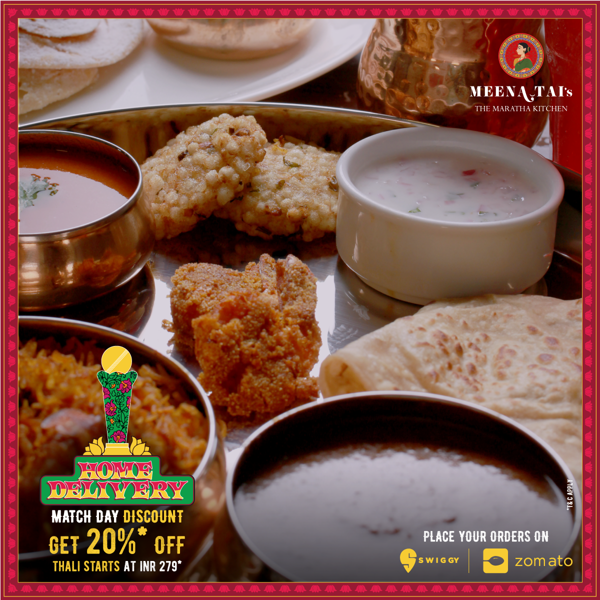 Meenataisvmh's tweet photo. Exciting #ChampionsTrophy offers continue even when #cricket is taking a break. Enjoy 20% off on Home Delivery when your order online. #CT17 https://t.co/nau6p0BguH