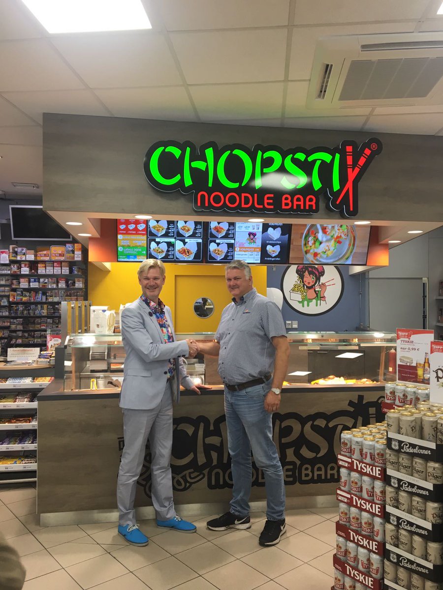 Our COO @maxhiltonjenvey is delighted to Launch #Chopstix #NoodleBar with our new #franchisee Jurg Binding <a href="/WestfalenGruppe/">Westfalen Gruppe</a> #Noodletastic