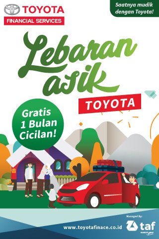 INDIKA9160FM's tweet photo. Saatnya mudik bareng @ToyotaFinanceID &amp; Nikmati Paket Lebaran ASIK, GRATIS 1 BULAN CICILAN, untuk mempermudah mudik bersama #ToyotaFinance https://t.co/MncaVubHj9