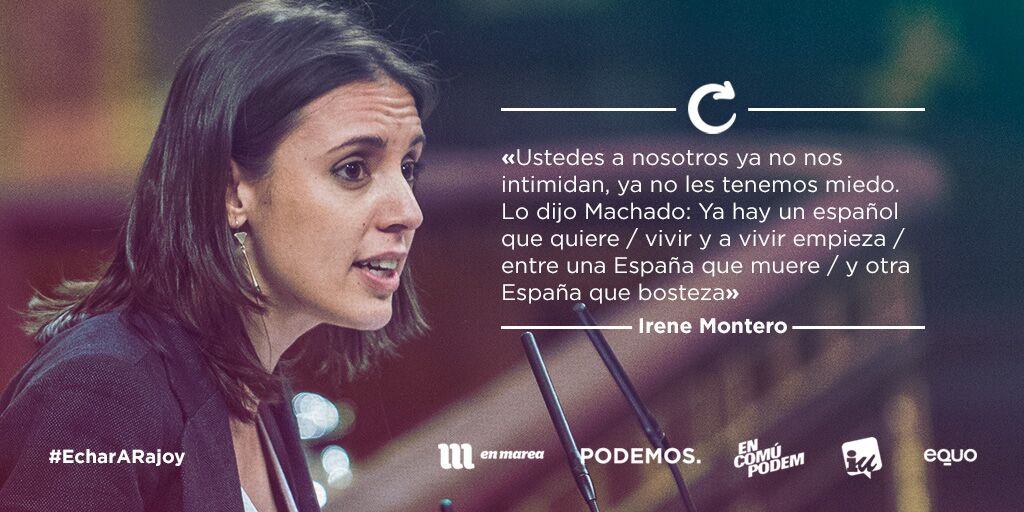 RitaBosaho's tweet photo. El discurso que acaba de realizar mi compañera @Irene_Montero_ , es historia viva de las mujeres que nos oponemos a las injusticias ✊🏿💜✊🏿 https://t.co/HPlb7PrG9J