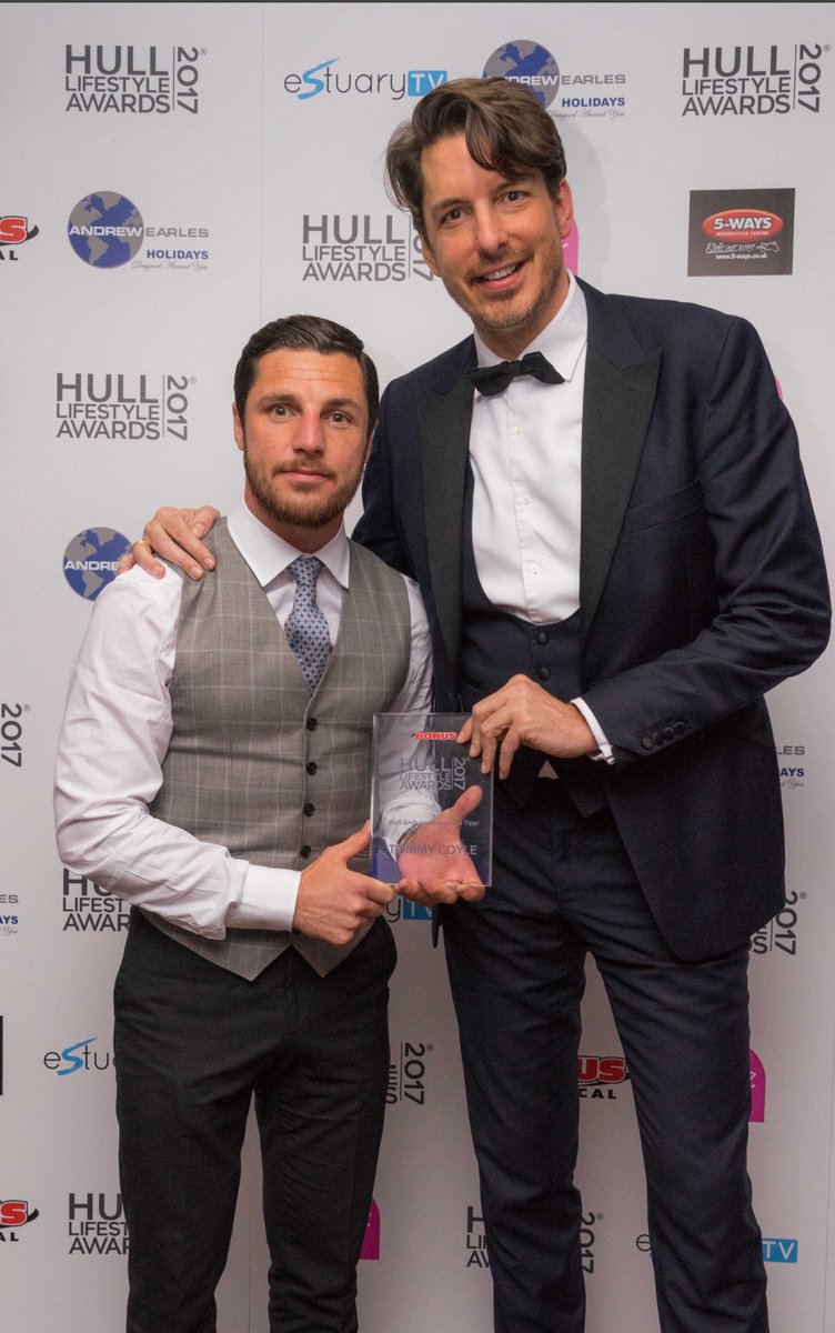 Really proud to receive Hull's Ambassador Of The Year Award along with best fitness facility too.