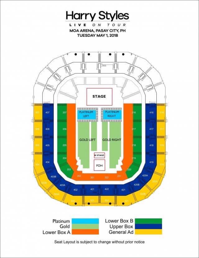 Harry Styles Seating Chart