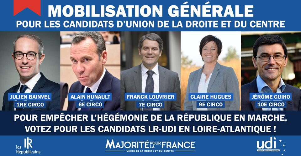 Thomas 🇫🇷 (@thomasarbaol) on Twitter photo Mobilisation générale en #LoireAtlantique pour <a href="/chugues2017/">Claire Hugues</a> <a href="/julienbainvel/">Julien Bainvel</a> <a href="/franck_louvrier/">Franck LOUVRIER</a> @JeromeGuiho2017 & A.Hunault!
#legislatives2017 Mobilisation générale en #LoireAtlantique pour <a href="/chugues2017/">Claire Hugues</a> <a href="/julienbainvel/">Julien Bainvel</a> <a href="/franck_louvrier/">Franck LOUVRIER</a> @JeromeGuiho2017 & A.Hunault!
#legislatives2017