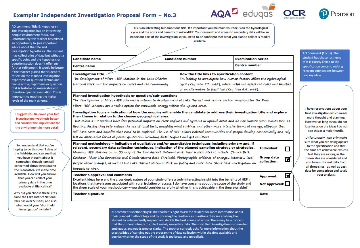 Jon Wolton On Twitter Check Out Guide To Developing Titles And Completing The Proposal Form For A Level Nea Coursework Geographyteacher Https T Co 9xj6mycwek Https T Co Dykglehojg Twitter