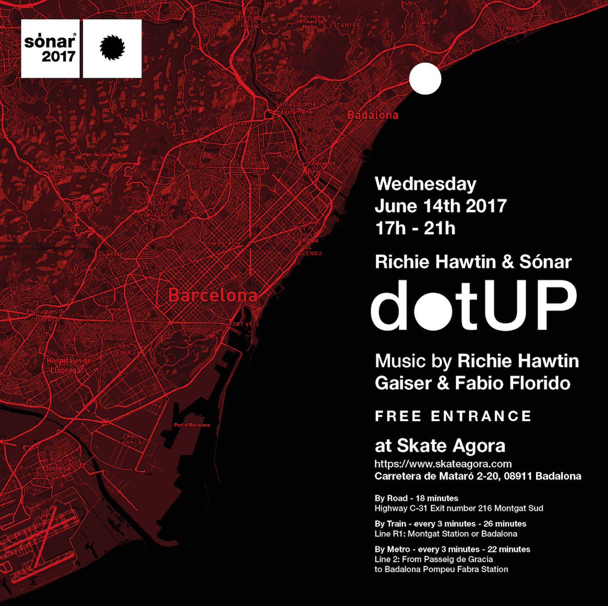 richiehawtin (@richiehawtin) on Twitter photo Full details for #dotUP #Barcelona TOMORROW: We return to <a href="/skateagorabdn/">Skate Agora</a> from 17:00-21:00. <a href="/SonarFestival/">Sónar Festival</a> #Sonar2017 #Skateagora Full details for #dotUP #Barcelona TOMORROW: We return to <a href="/skateagorabdn/">Skate Agora</a> from 17:00-21:00. <a href="/SonarFestival/">Sónar Festival</a> #Sonar2017 #Skateagora