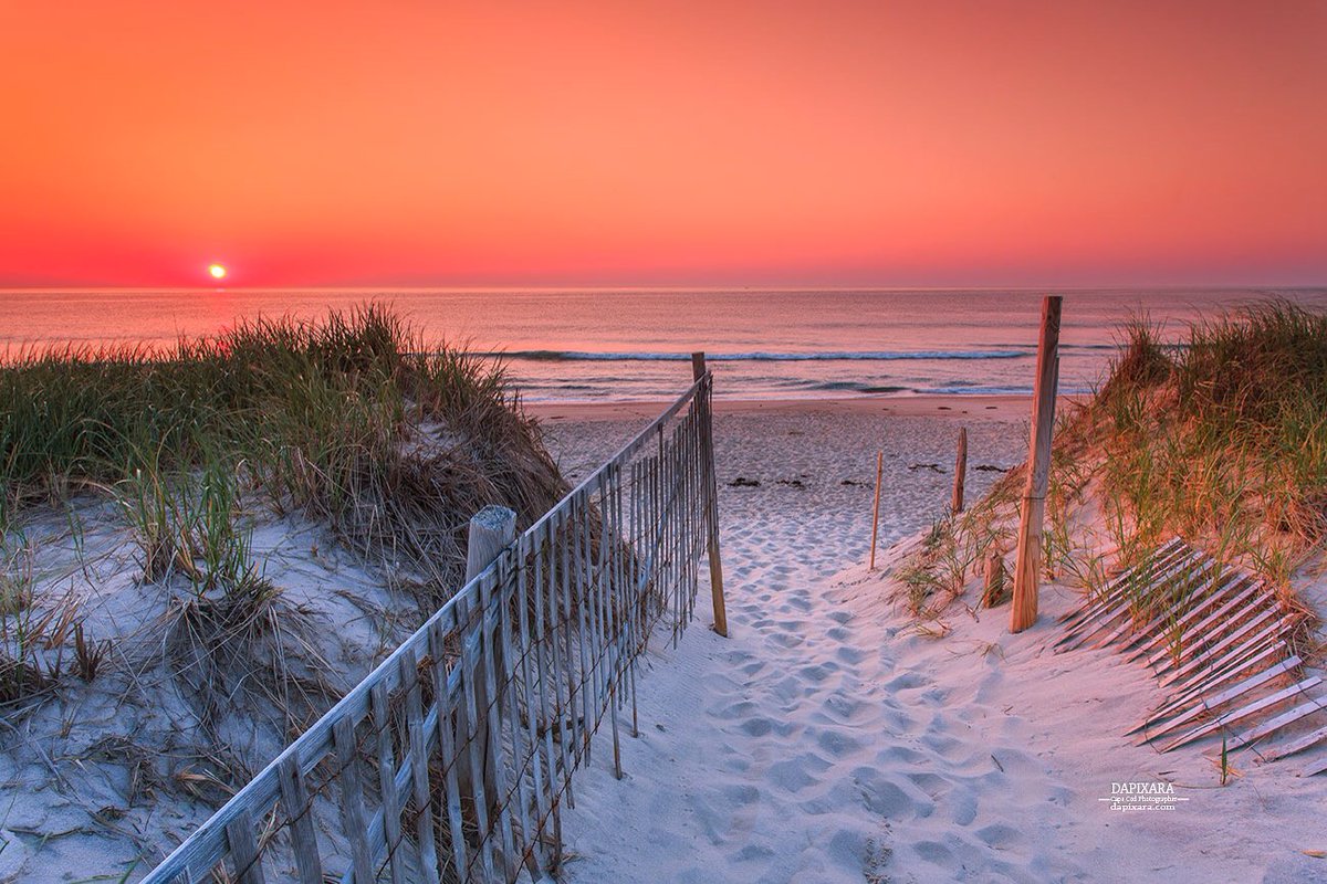 dapixara's tweet photo. Spine-tingling ocean sunrise Today from Nauset beach in Orleans, Massachusetts. #capecod #StotmHour https://t.co/n9fE35HZv4 https://t.co/hobBMpDeAf