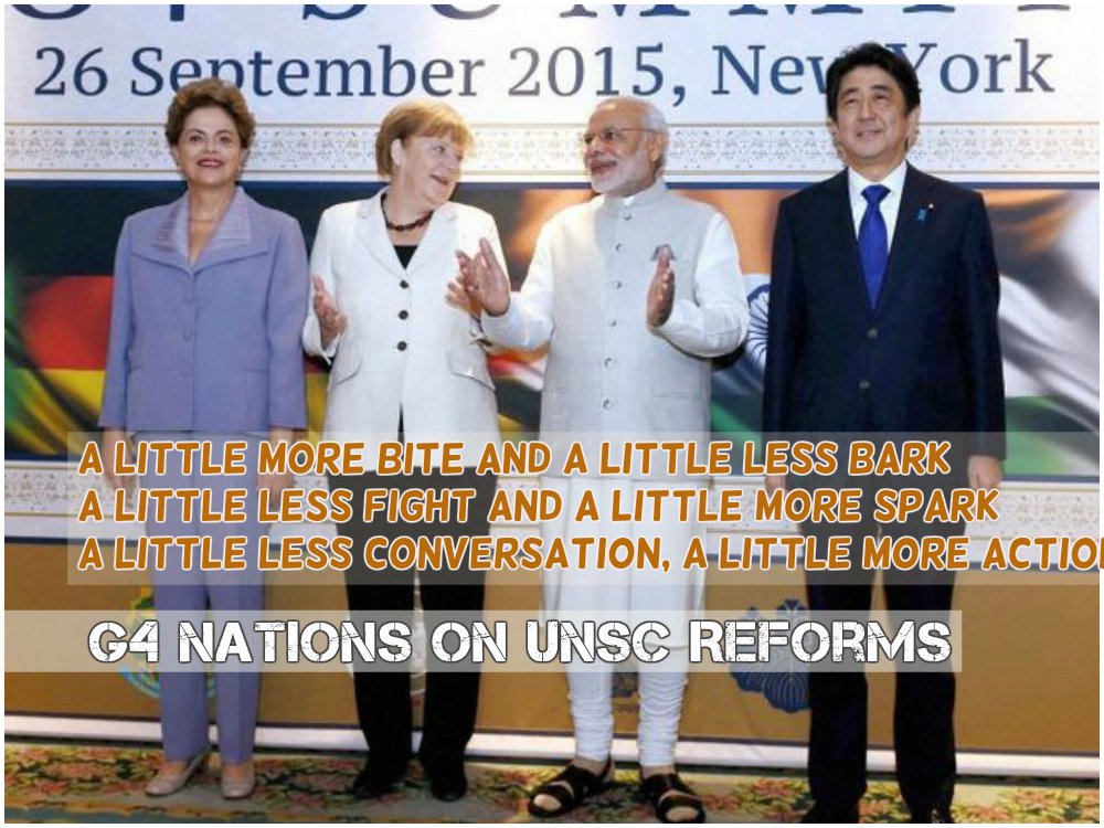 SGargiCalcutta's tweet image. #UNSC reforms:  #G4 nations urge inclusive expanded UNSC : newsbharati.com/Encyc/2017/6/1… @NewsBharati @MEAIndia @IndiaUNNewYork #UNSCReforms