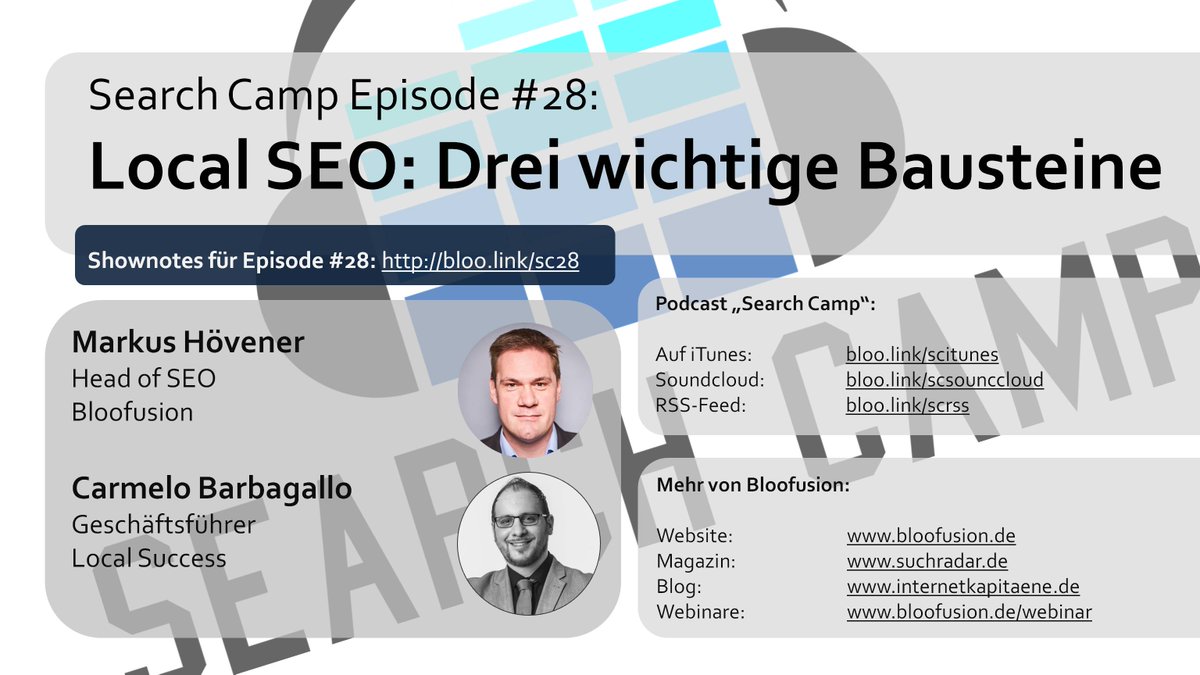 bloonatic's tweet image. Neuer Podcast: Local SEO mit Carmelo von @LocalSuccessDE bit.ly/2tgHZ3s On-Page, Google My Business und lokaler Linkaufbau!