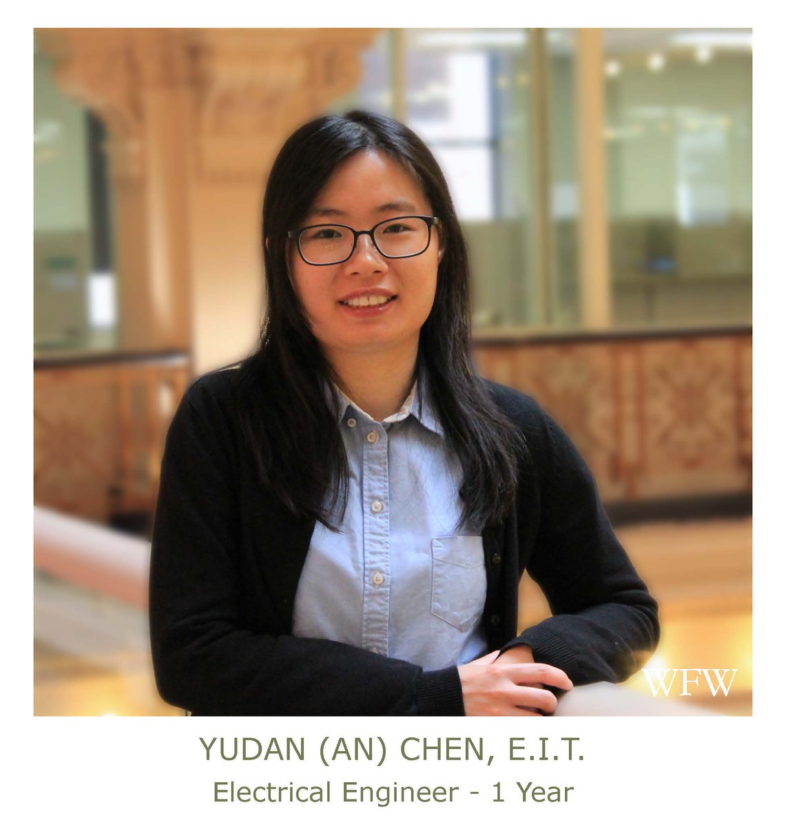 WickFisherWhite's tweet photo. It’s been one year since #ElectricalEngineer #DrexelGrad Yudan Chen joined the #WFWEng team! #HappyAnniversary! #Culture https://t.co/q8cE3okUQq