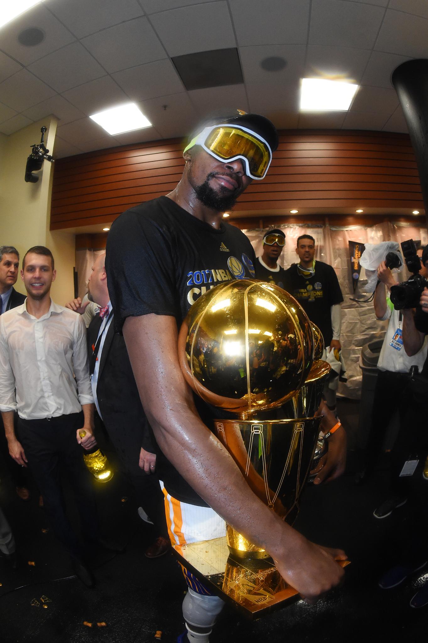 NBA Finals: Locker room celebrations through the years