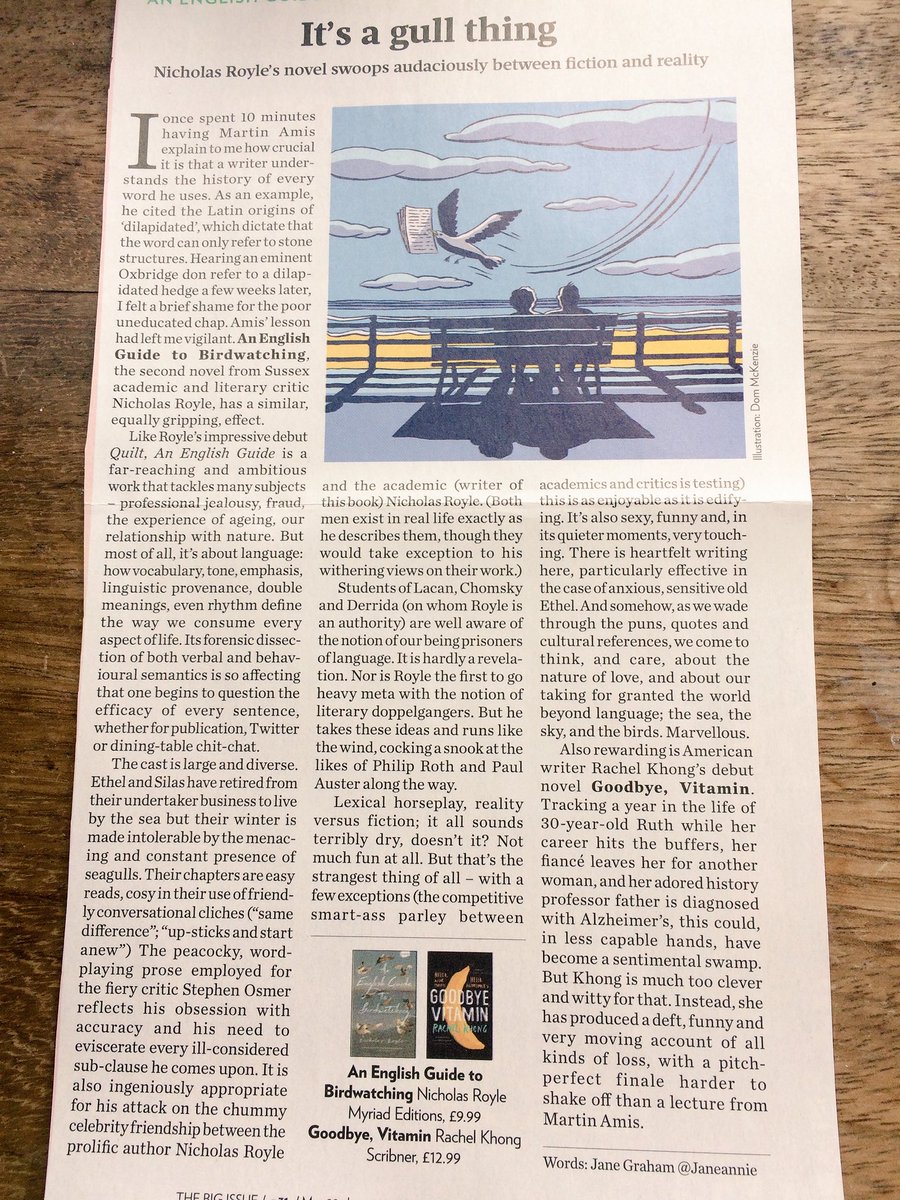 MyriadEditions's tweet photo. 'Marvellous' - @Janeannie on #AnEnglishGuideToBirdwatching for @thebigissue #NicholasRoyle https://t.co/9fDkFNQkst