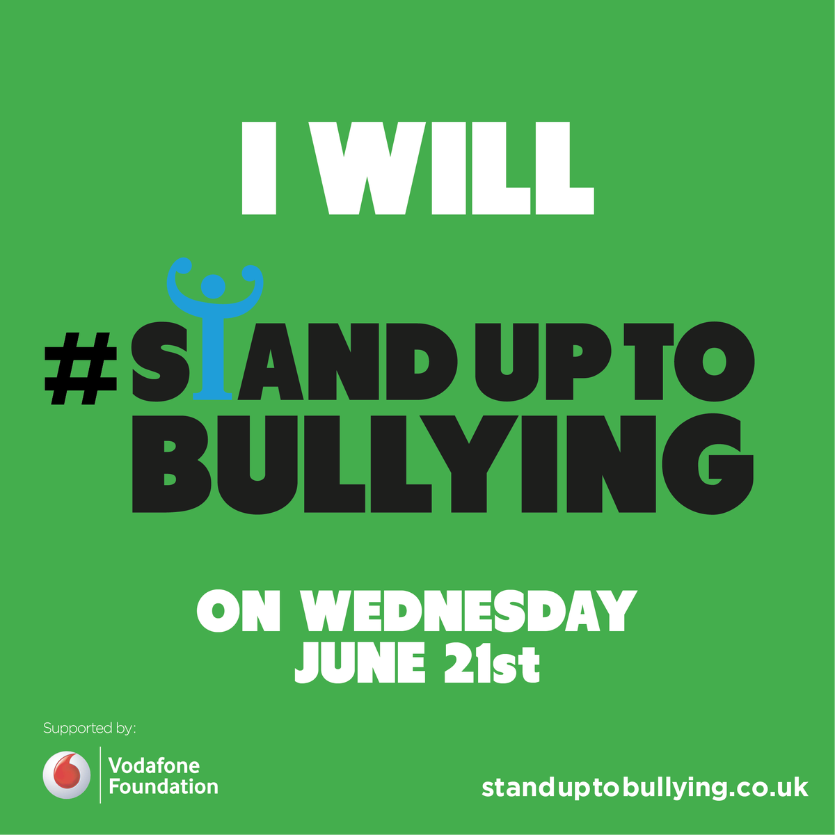 AntiBullyingPro's tweet photo. #StandUpToBullying Day - Wednesday 21st June. Let people know you are taking a stand by sharing this pledge: https://t.co/h9GZvaggt7 https://t.co/5e6gofrtQL