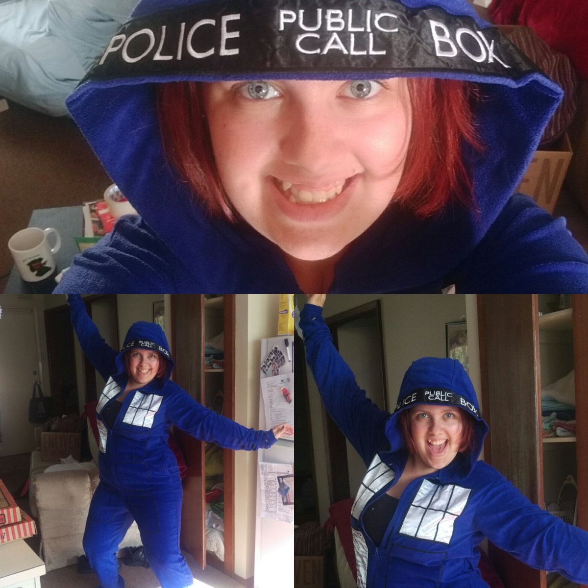 mjdigna's tweet photo. #WhoviansAU This was the best Christmas present ever. Also great jerk repellent on tinder! Even can pole dance in it! #warmerontheinside https://t.co/FFaNl2QDvg