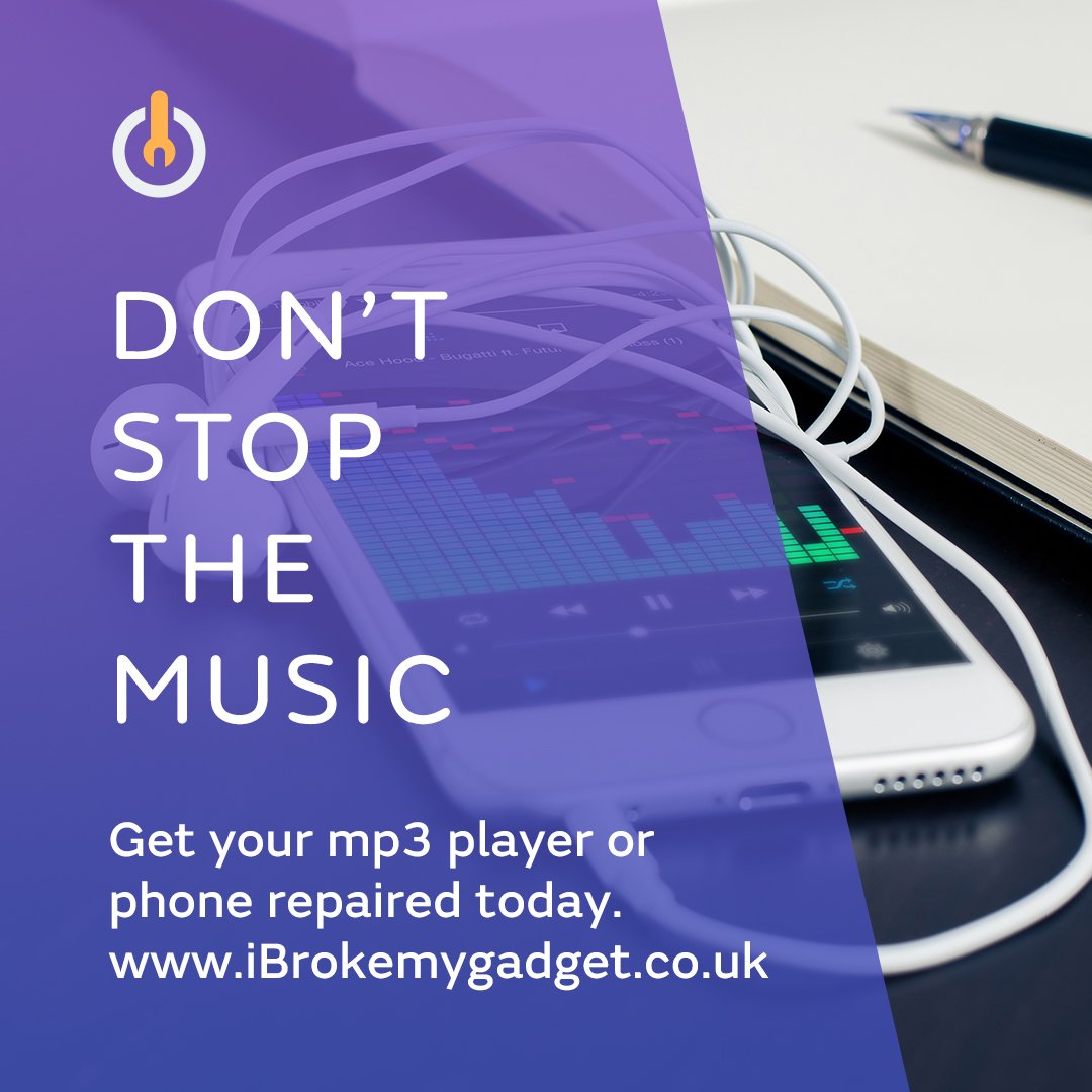 iBrokemygadget's tweet photo. Don't Stop the Music! Get your MP3 player or Phone repaired today! Stores in #woking #basingstoke &amp; #camberley - #gadgetrepairs https://t.co/FuJRo6ckhQ