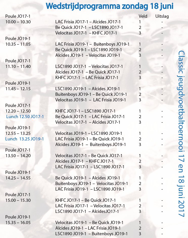lsc1890Classics's tweet photo. Speelschema zondag 18 juni JO17 en JO19 #lscclassics https://t.co/XZ7i6RhZoP