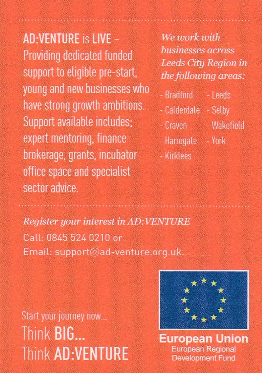 LUU_Enterprise's tweet photo. This might be of interest to all you entrepreneurs in the Leeds area to kick-start your business! https://t.co/lgXSlFadEz