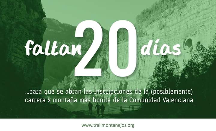 ceverd3's tweet photo. Tic, tac, tic, tac ⌚ .... 20 días. Que no te lo cuenten! 📣    👉#TdM2017👈

#ComoCabras 🐐 #CorreMontes #Montanejos #TrailRunning https://t.co/aRhfxRFLQ1