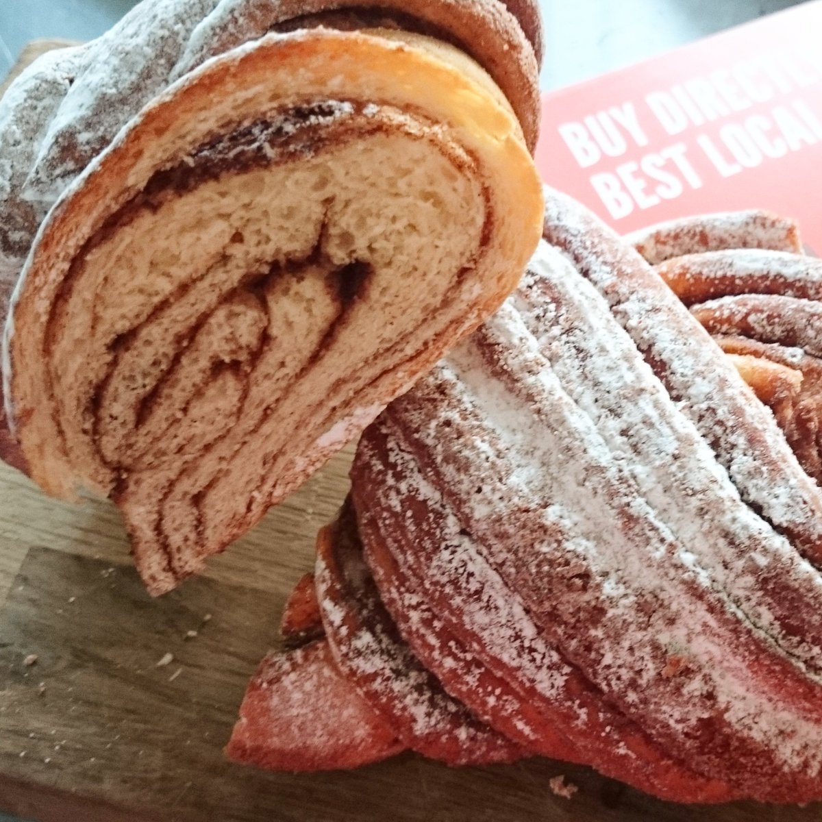 We love #realbread and now Petit Prince of Westbourne and Wimborne can be found at our Monday collections too... Hello cinnamon twist loaf!