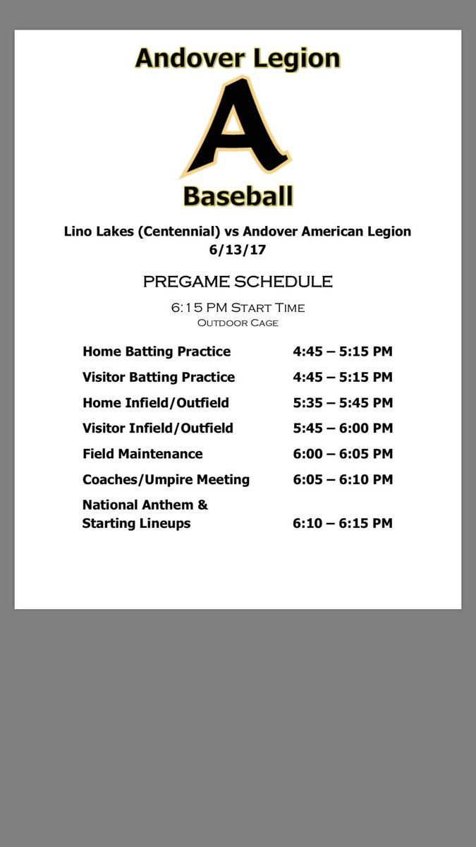 Pregame agenda for tonight